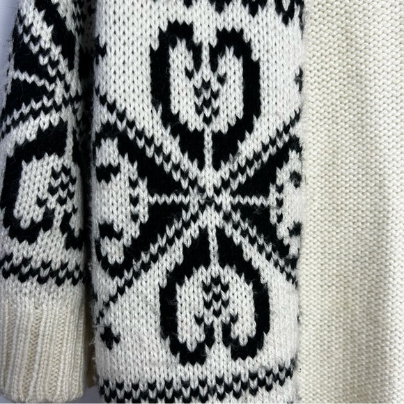 Pura Vida Vintage Y2K Fair Isle Nordic Pattern Wide Sleeve Full Zip Sweater SZ L - Picture 13 of 14